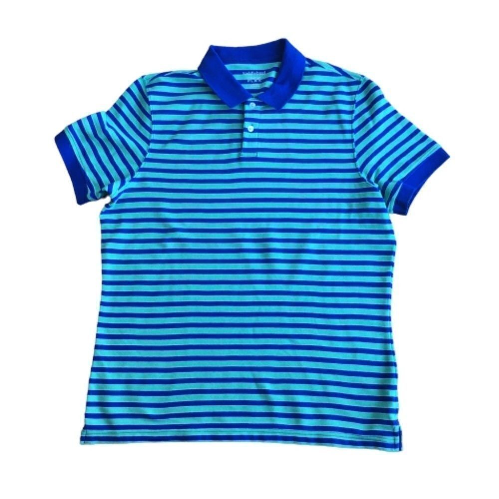 Saddlebred Striped Comfort Flex Polo Shirt L